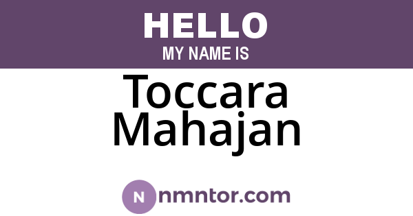 Toccara Mahajan