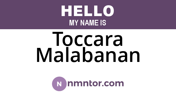 Toccara Malabanan