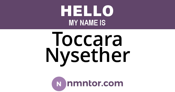 Toccara Nysether