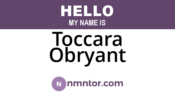 Toccara Obryant