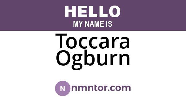 Toccara Ogburn