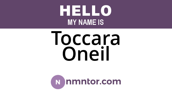 Toccara Oneil