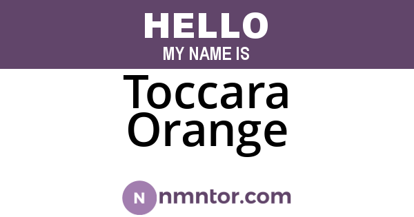 Toccara Orange