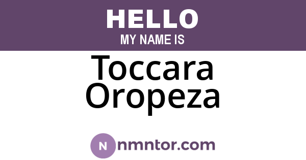 Toccara Oropeza