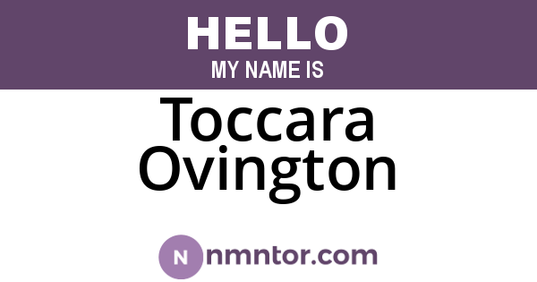 Toccara Ovington