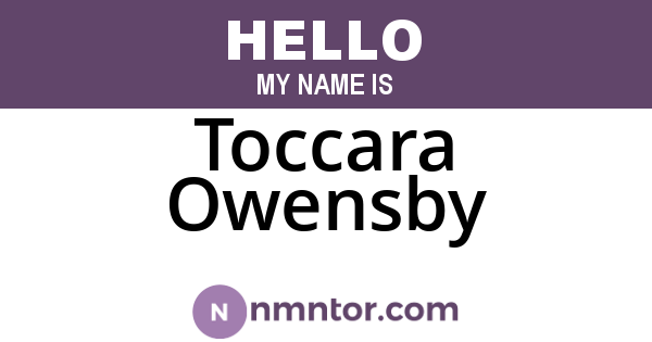 Toccara Owensby