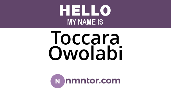Toccara Owolabi