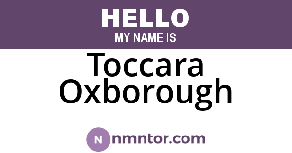 Toccara Oxborough