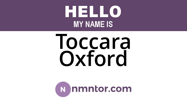 Toccara Oxford