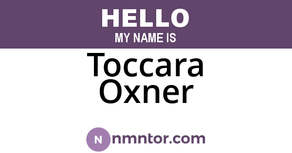 Toccara Oxner