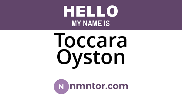 Toccara Oyston