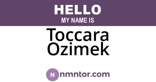 Toccara Ozimek