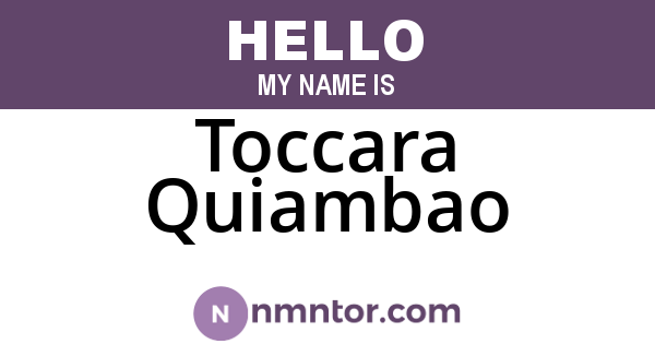 Toccara Quiambao