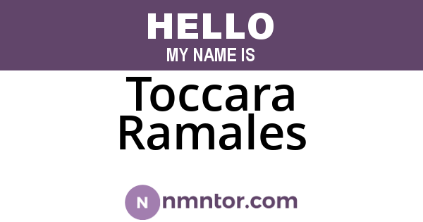 Toccara Ramales