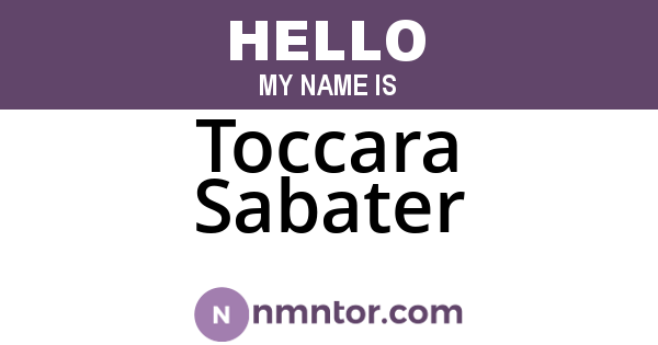 Toccara Sabater