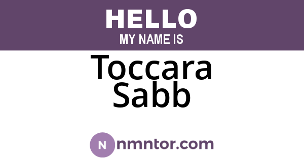 Toccara Sabb