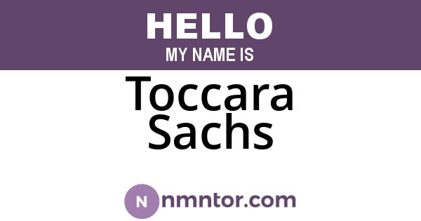 Toccara Sachs