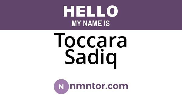Toccara Sadiq