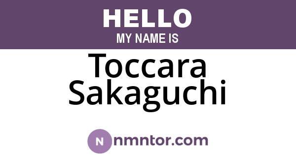 Toccara Sakaguchi