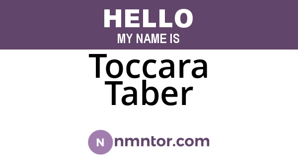 Toccara Taber