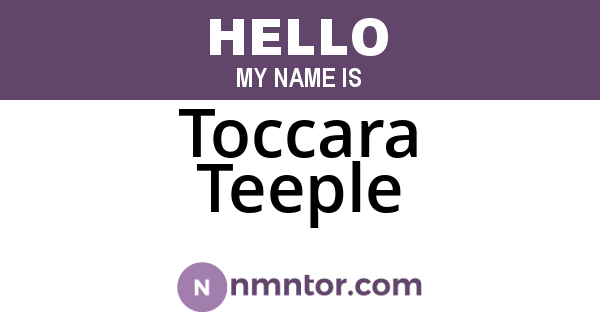 Toccara Teeple