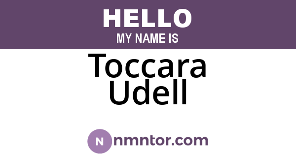 Toccara Udell