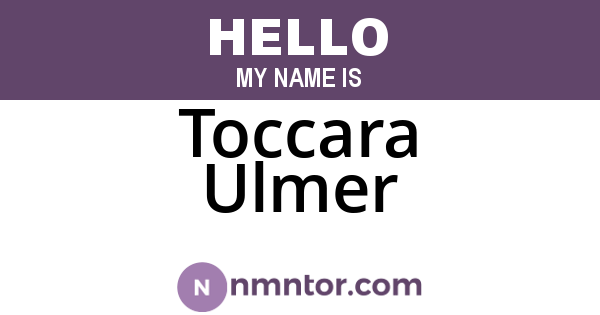 Toccara Ulmer