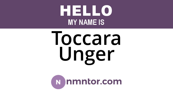 Toccara Unger