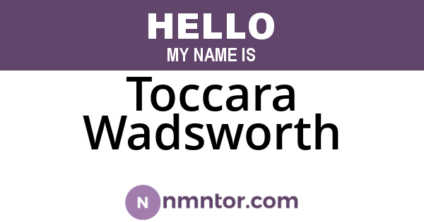 Toccara Wadsworth