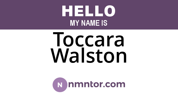 Toccara Walston