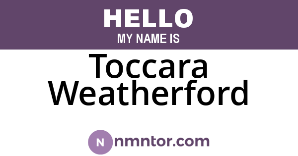 Toccara Weatherford