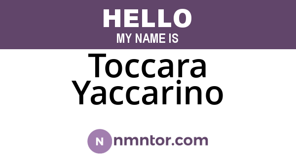 Toccara Yaccarino