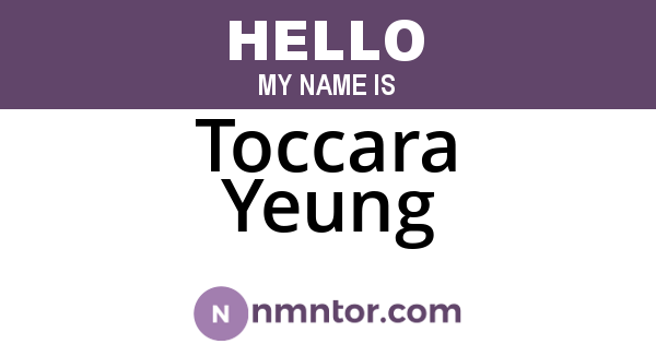 Toccara Yeung