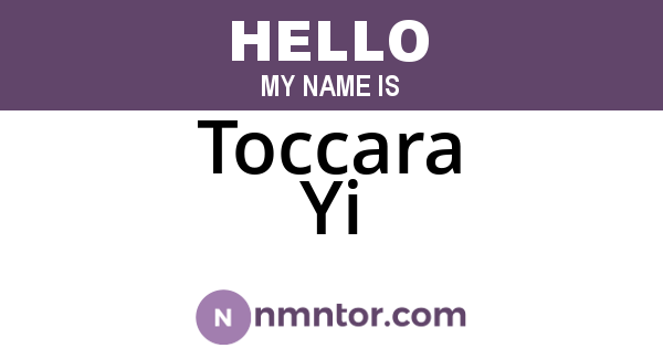 Toccara Yi