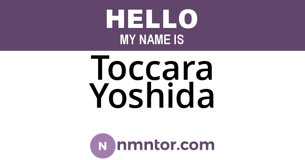 Toccara Yoshida