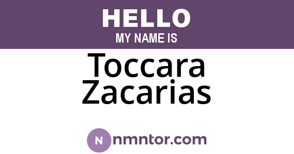 Toccara Zacarias