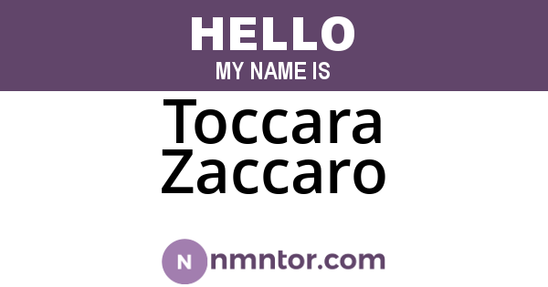 Toccara Zaccaro