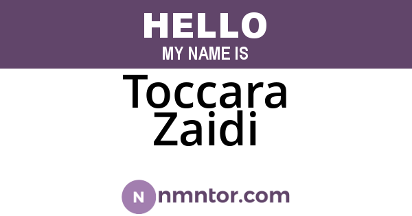 Toccara Zaidi