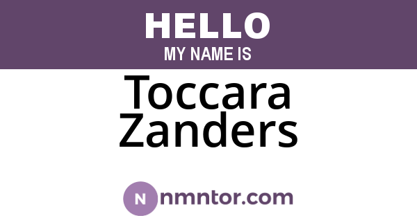 Toccara Zanders