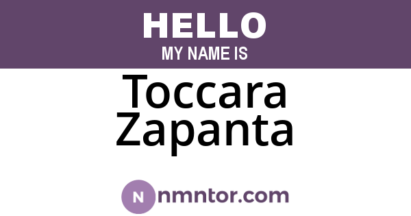 Toccara Zapanta