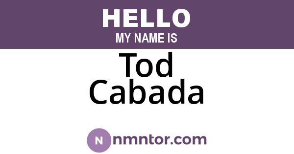 Tod Cabada
