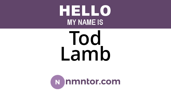 Tod Lamb