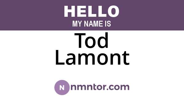 Tod Lamont