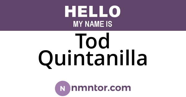 Tod Quintanilla
