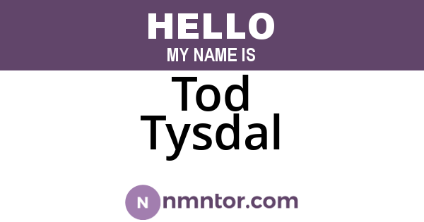 Tod Tysdal