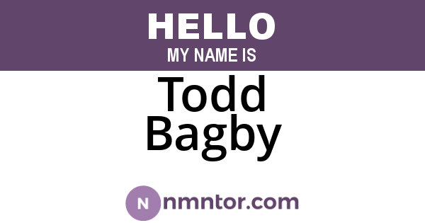 Todd Bagby
