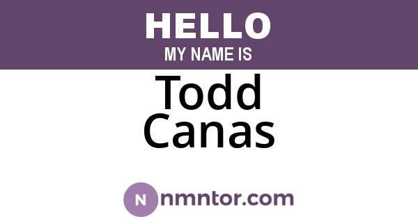 Todd Canas