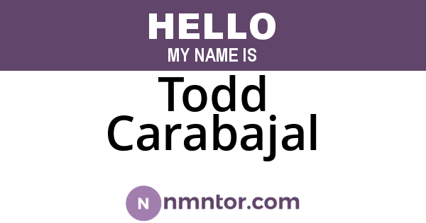 Todd Carabajal