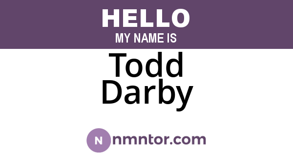 Todd Darby