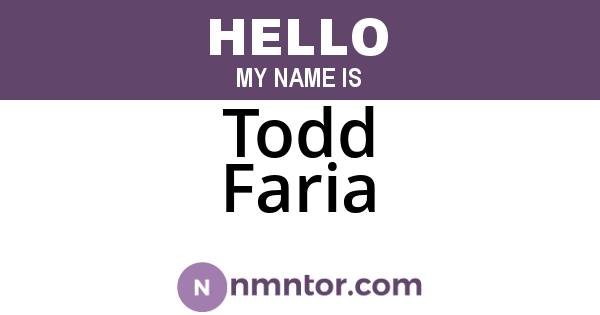 Todd Faria